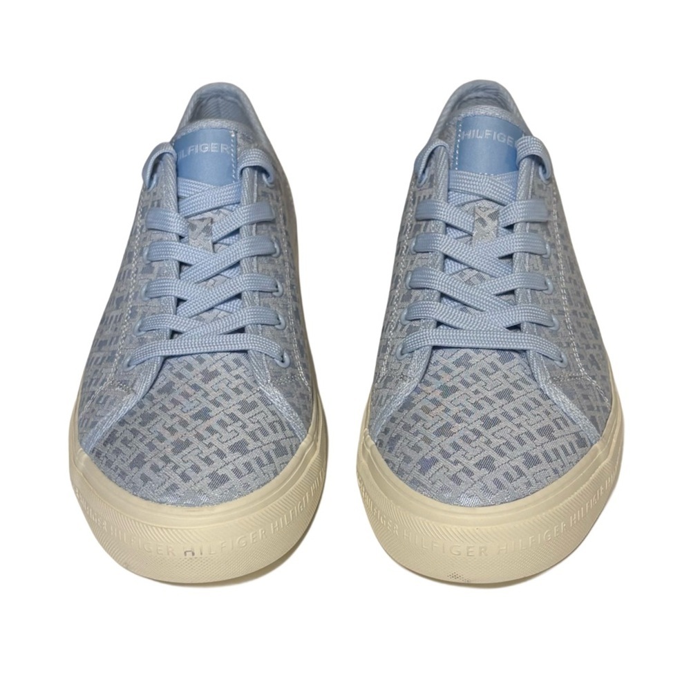 Tommy Hilfiger Light Blue and Cream Sneakers - Picture 7 of 9